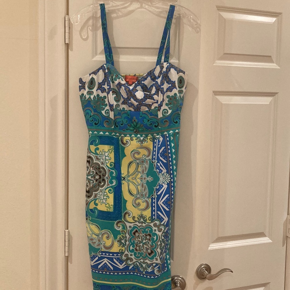 Hale Bob blue/green sundress size M